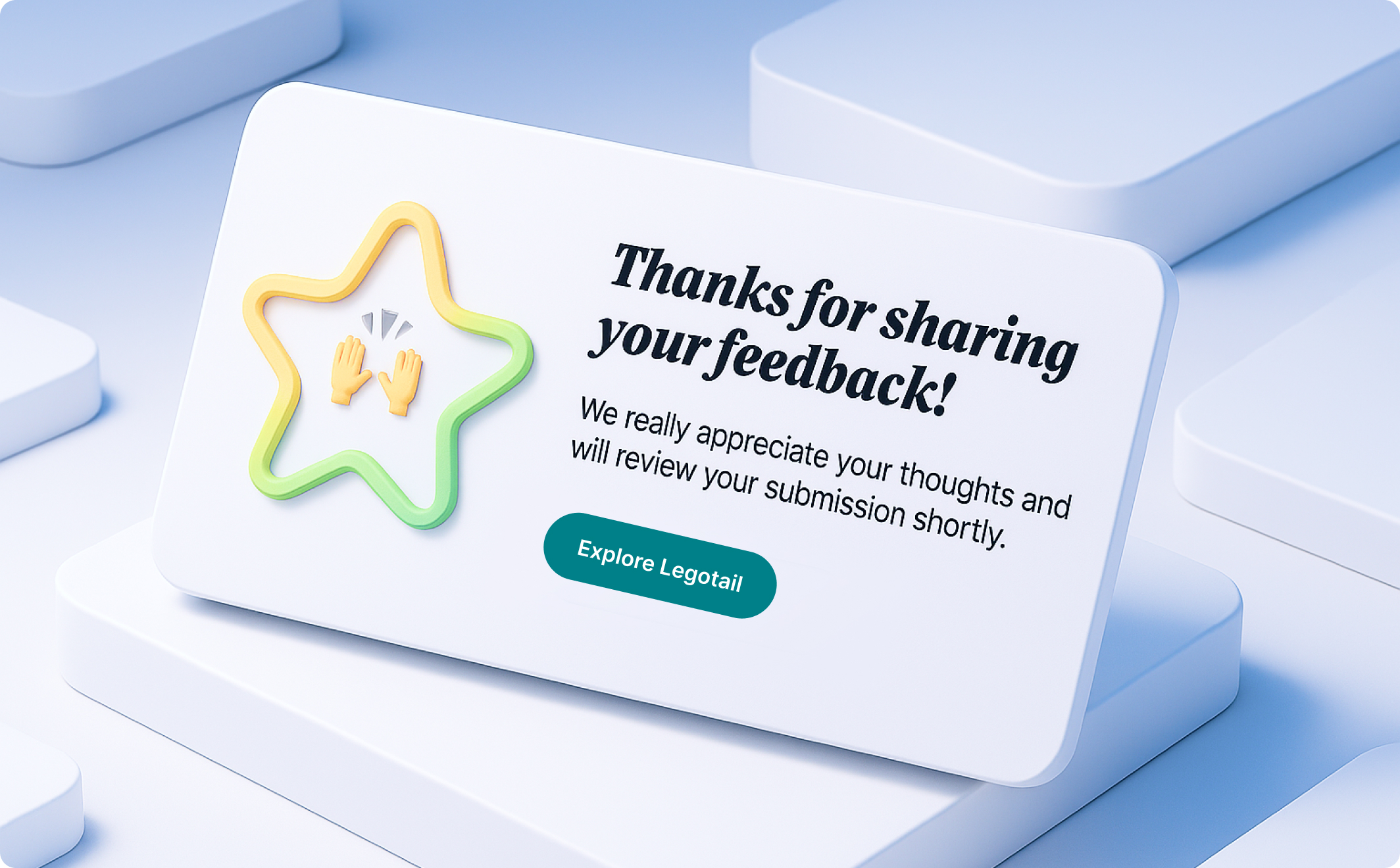 Trendy Feedback Form UI with Dynamic Fields & Polished 3D Confirmation Screen in Figma - Large Shot 6