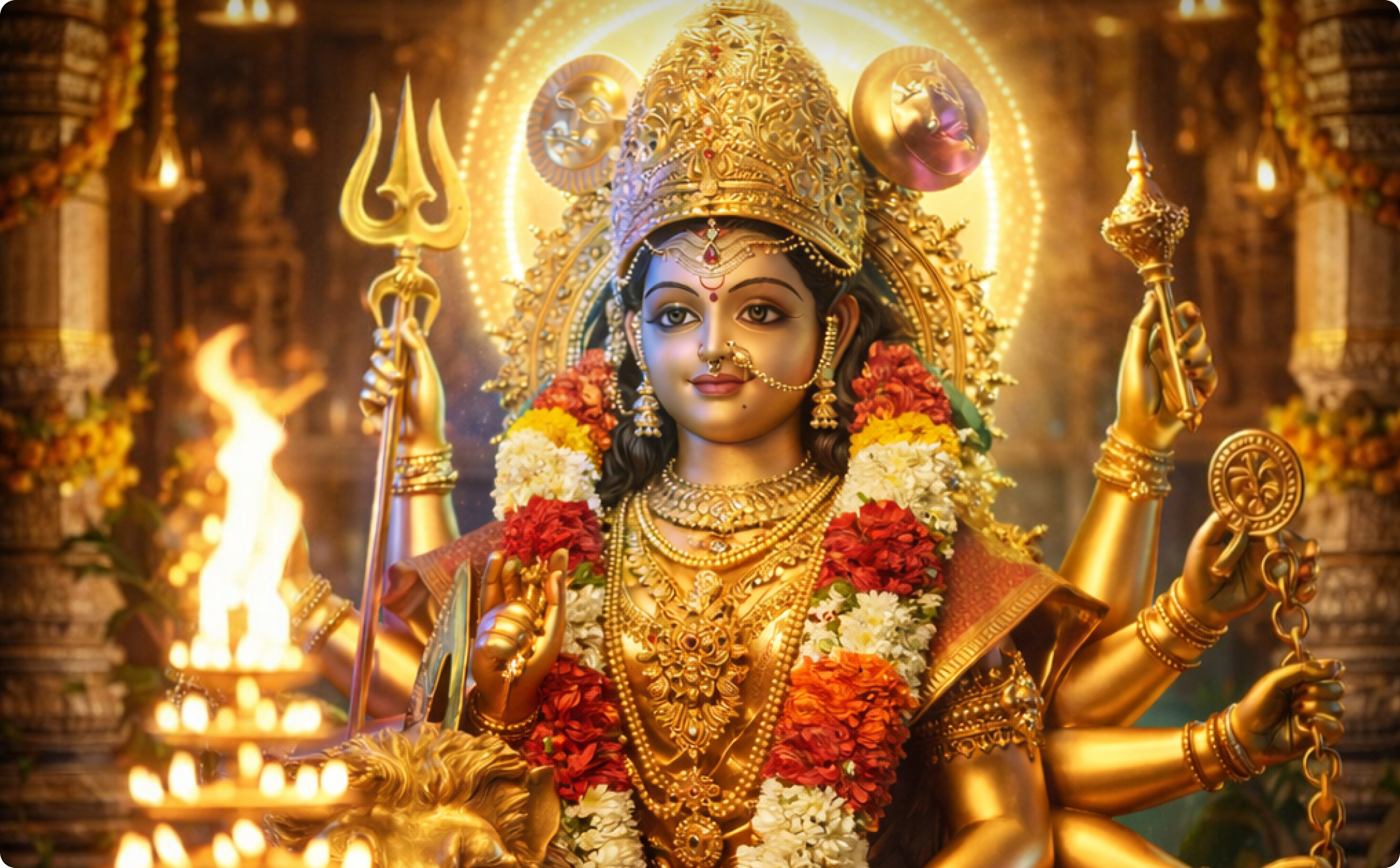 Jaganmata (Goddess Durga Matha) – Modern Devotional Flex Design for Temples - Large Shot 3