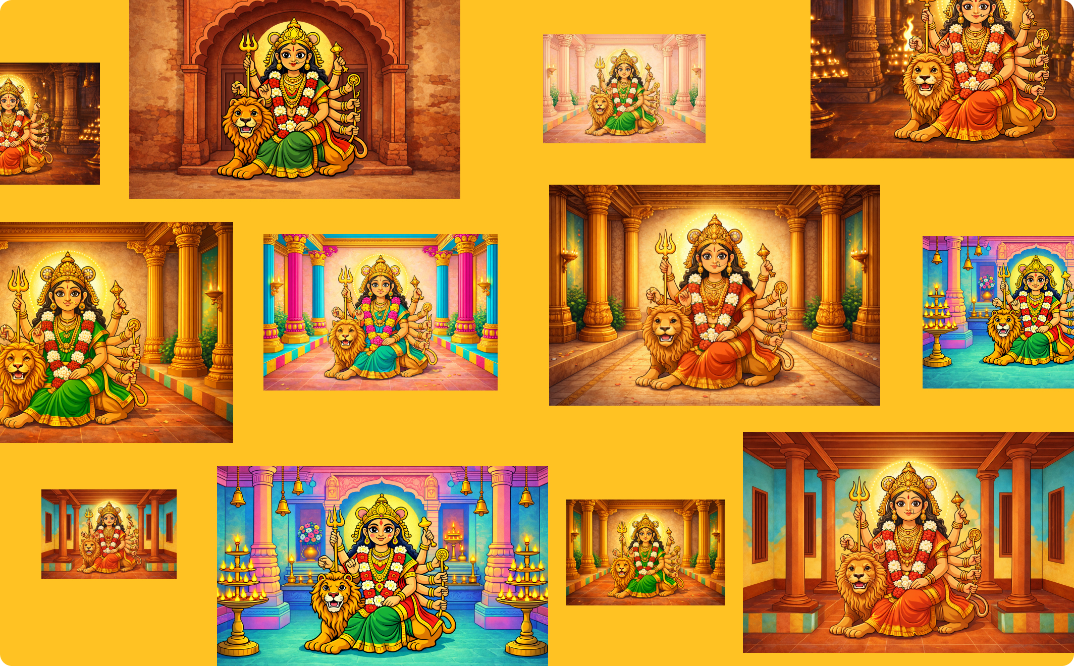 Jaganmata (Goddess Durga Matha) – Modern Devotional Flex Design for Temples - Large Shot 5
