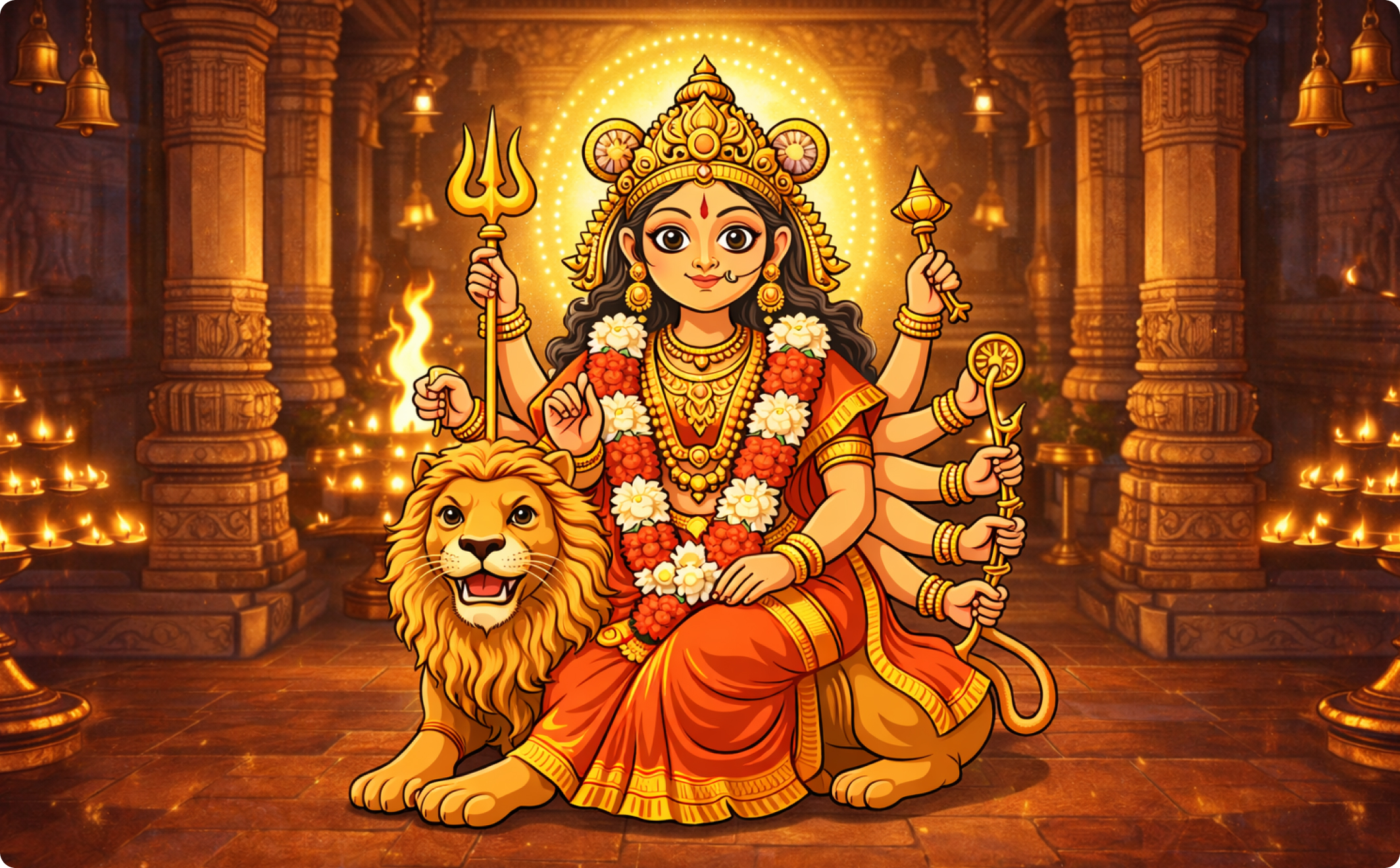 Jaganmata (Goddess Durga Matha) – Modern Devotional Flex Design for Temples - Large Shot 6