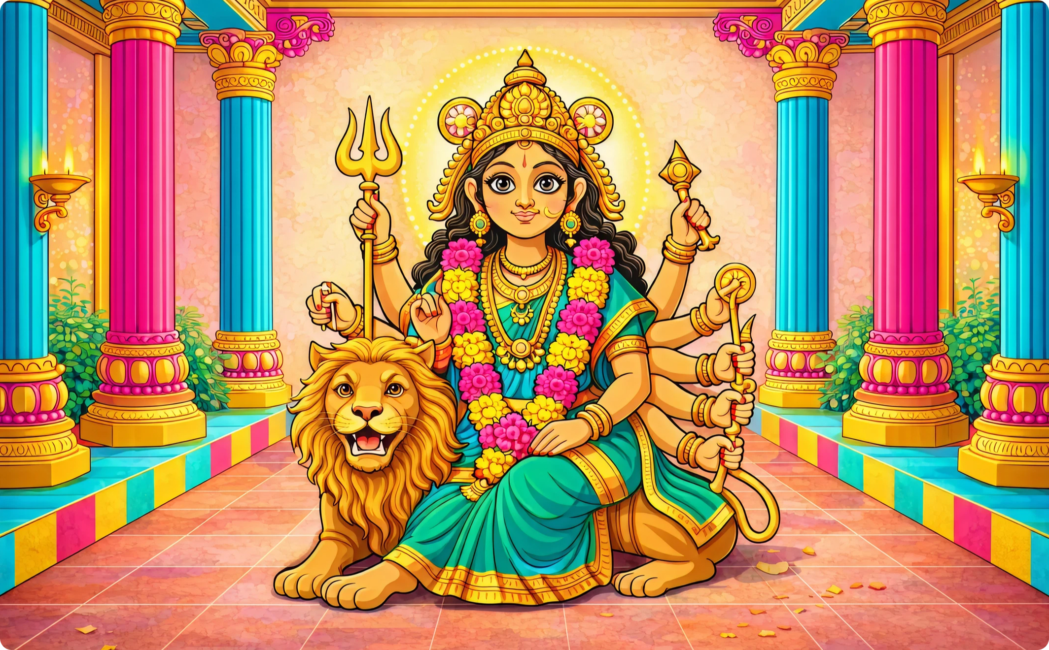 Jaganmata (Goddess Durga Matha) – Modern Devotional Flex Design for Temples - Large Shot 2