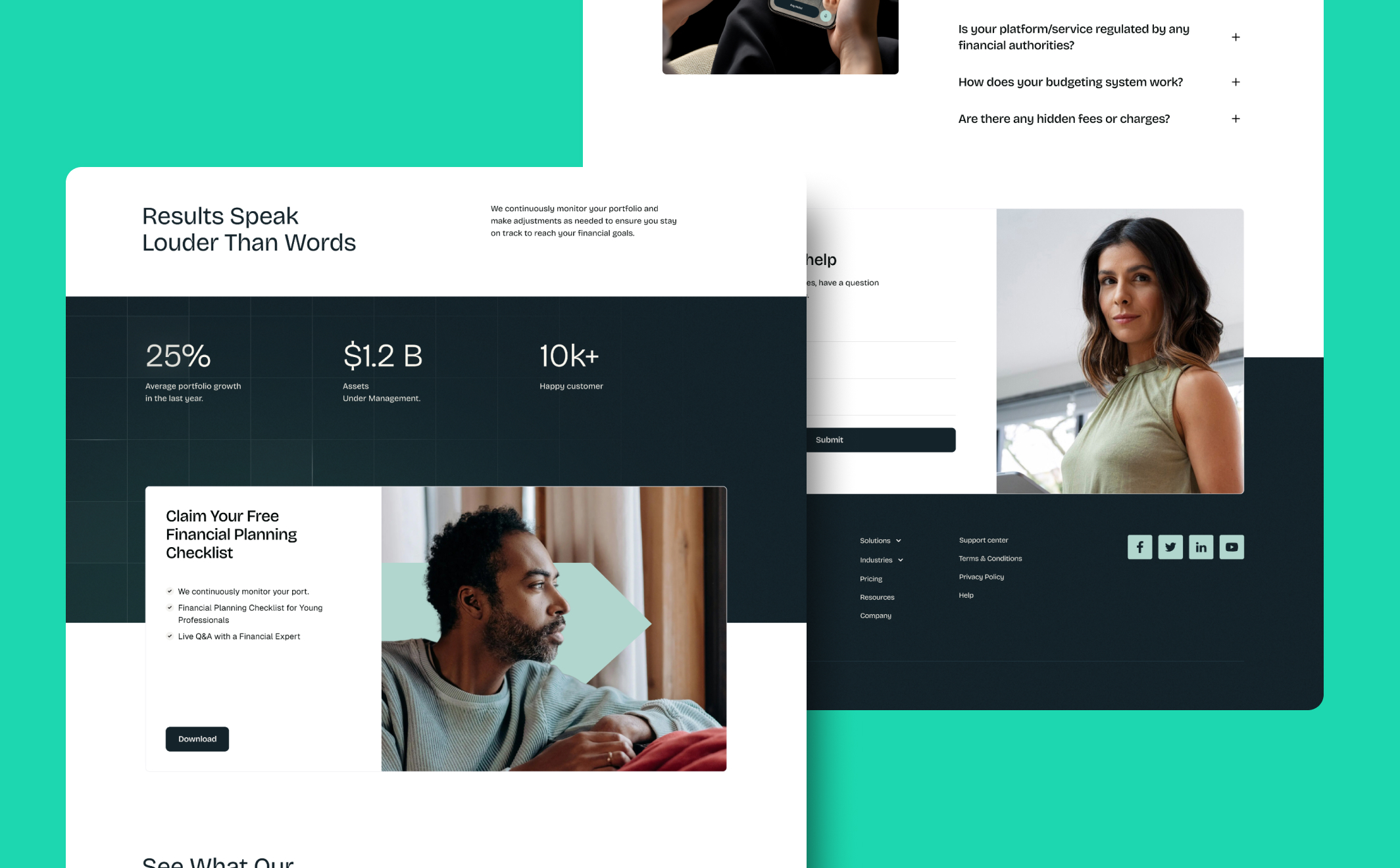 Grofin – Financial Landing Page Template with Modular Sections in Figma - Large Shot 4
