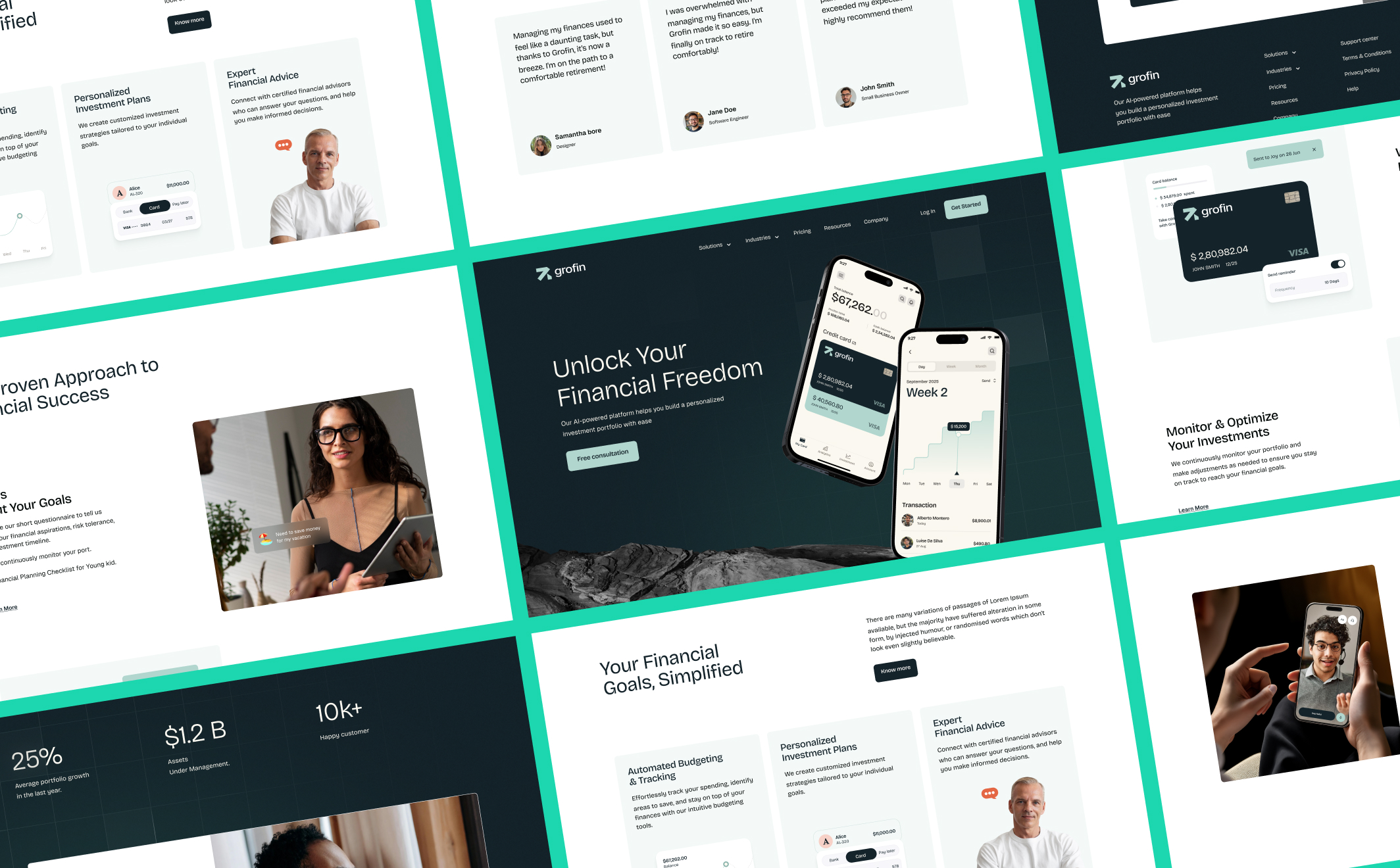 Grofin – Financial Landing Page Template with Modular Sections in Figma - Large Shot 3