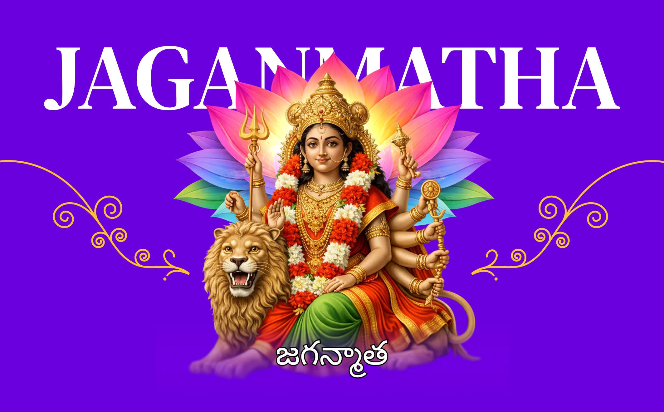 Jaganmata (Goddess Durga Matha) – Modern Devotional Flex Design for Temples - Large Shot 7