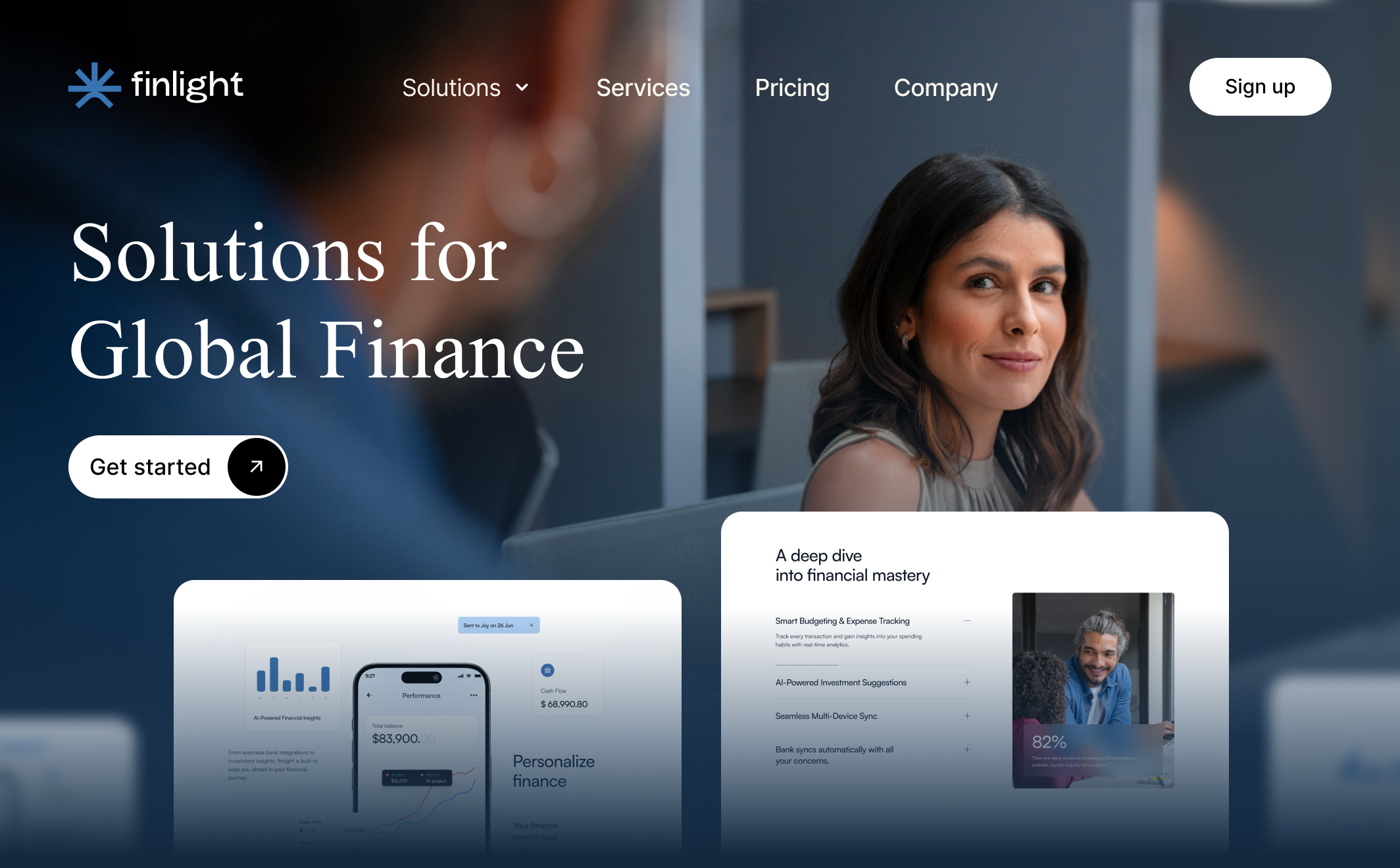 Finlight – Fintech Landing Page Template with 9 Modular Blocks Built in Figma - Large Shot 1