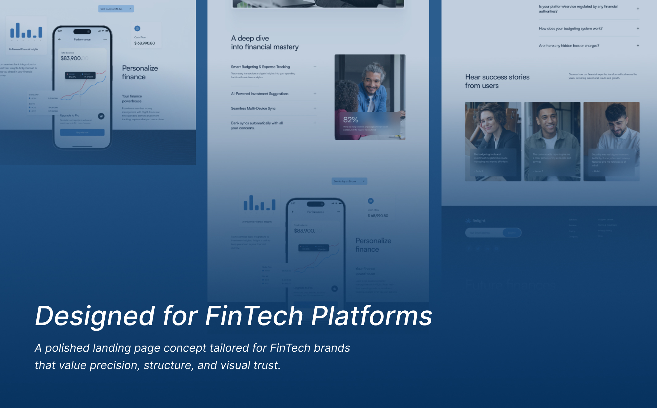 Finlight – Fintech Landing Page Template with 9 Modular Blocks Built in Figma - Large Shot 3