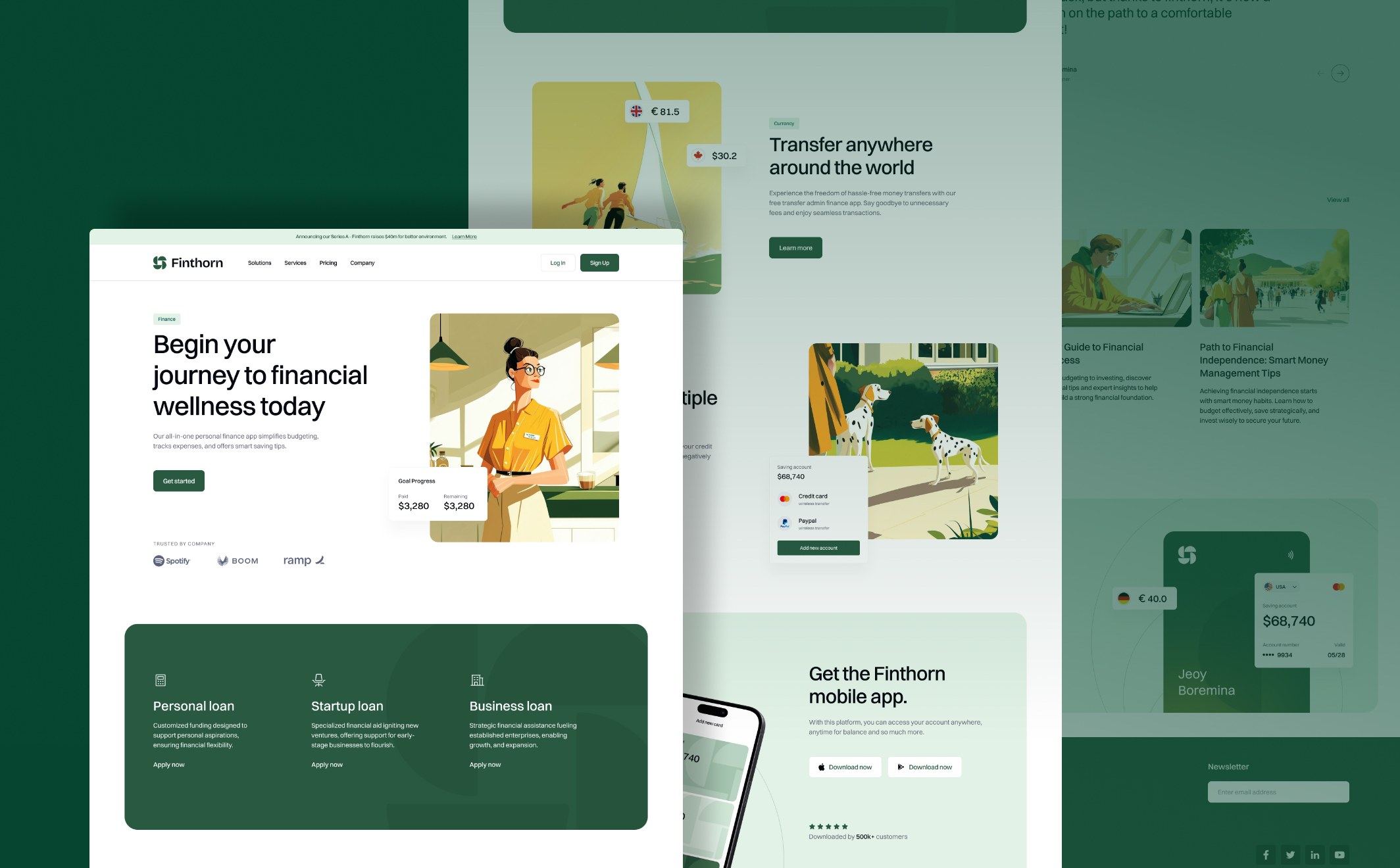 Landing Page Template for Financial Products with Customizable Sections & Visual Metaphors in Figma - Large Shot 1