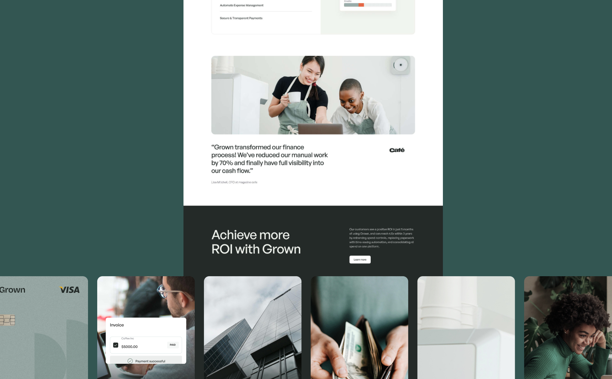 Grown – Expense Management Landing Page Template - Large Shot 2