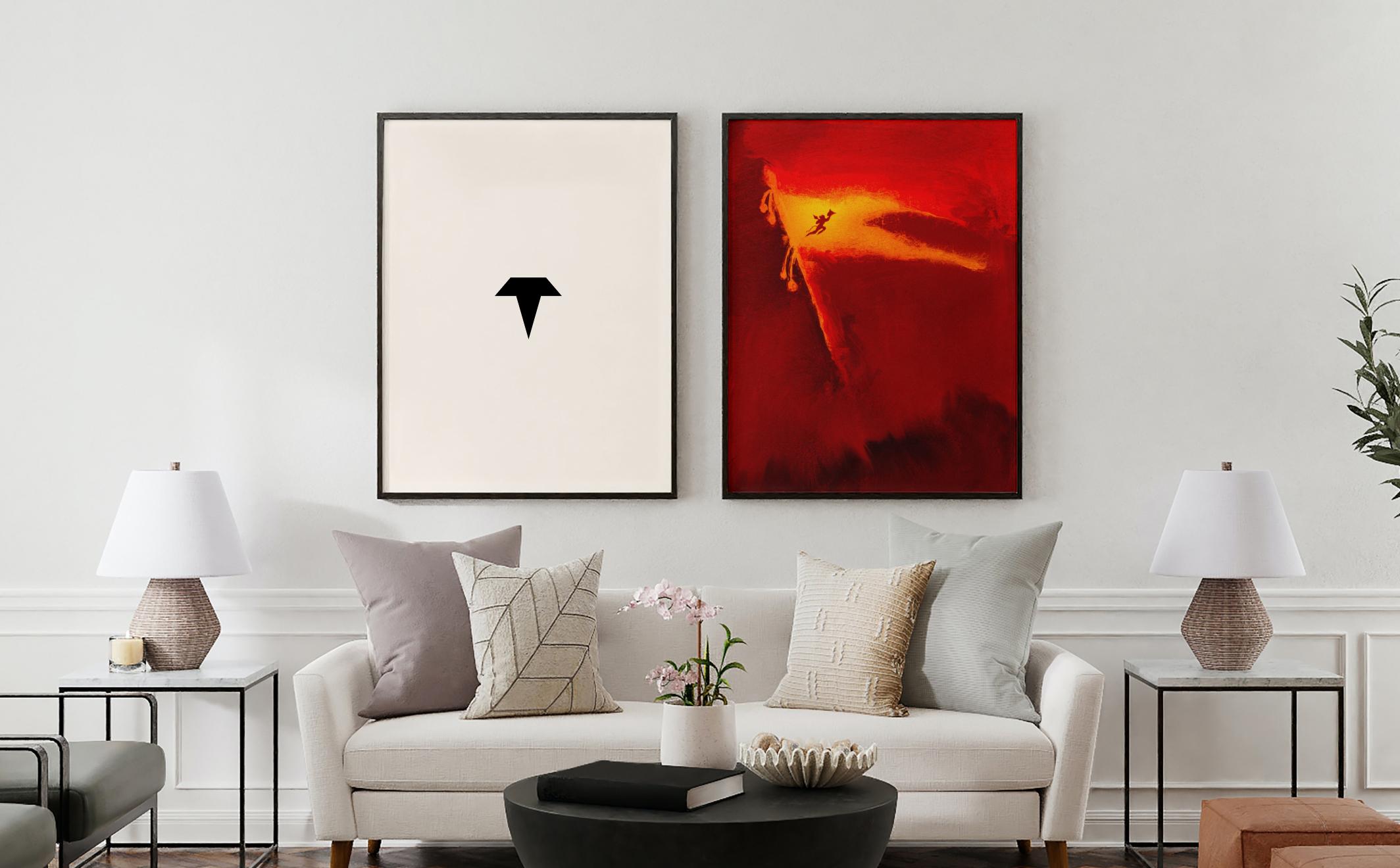 Lord Hanuman Carrying the Flag of Hope – A Sacred Leap Through Fire and Faith - Large Shot 3